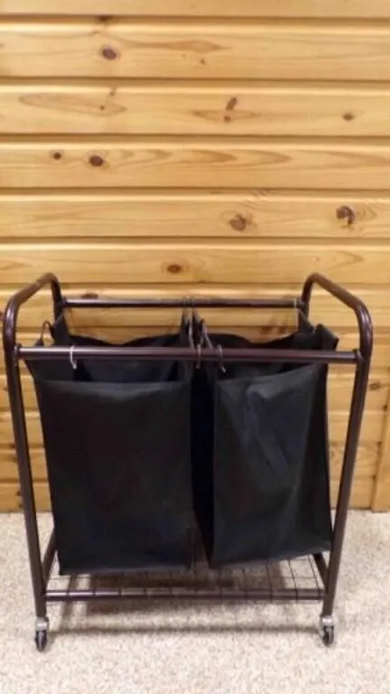 2-Bagged Rolling Laundry Sorter