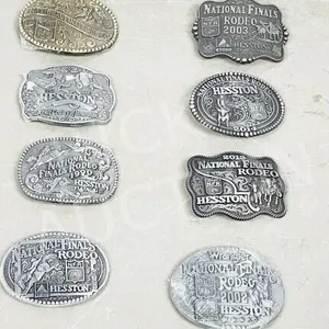 8- Hesston NFR rodeo buckles,1990's + 2000's