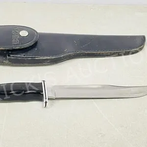 Buck 120, USA w/ leather sheath 12" overall