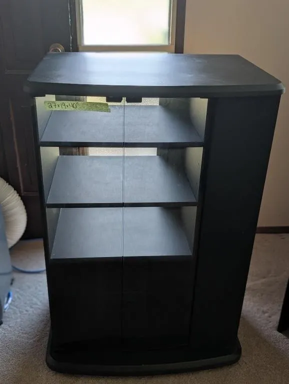 Entertainment Stand with Glass Doors 27"x19"x40"