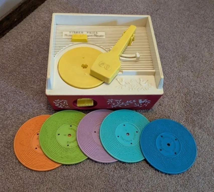 Vintage Fisher Price Music Box Record Player w