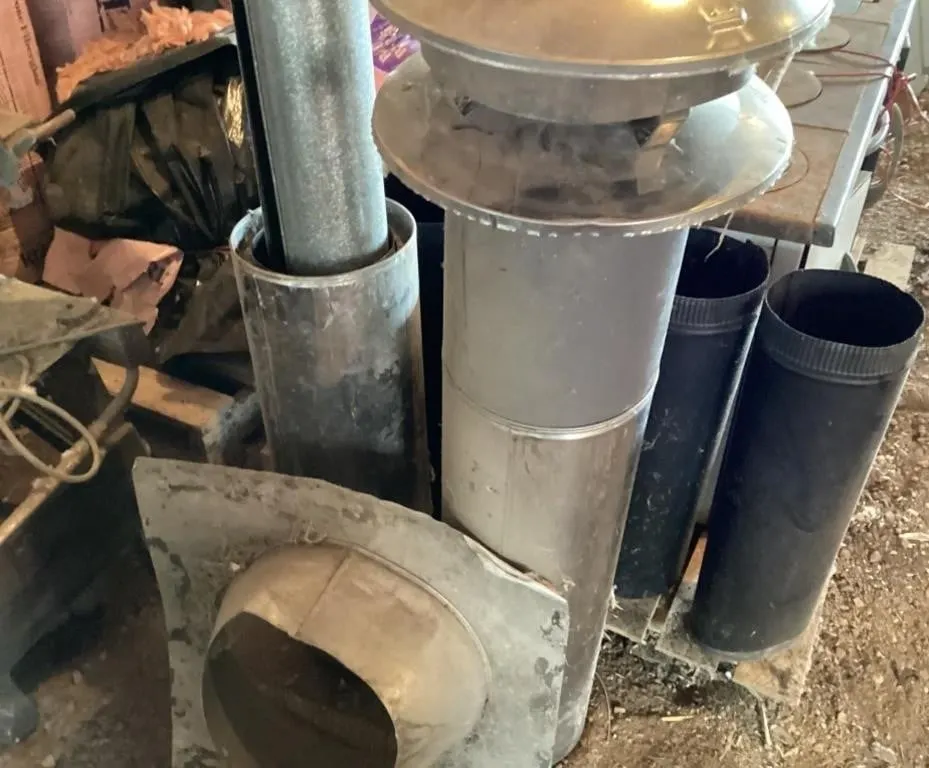 Selkirk chimney and various stove pipes