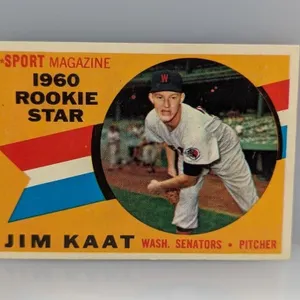1960 TOPPS JIM KAAT RC/HOF 136 Crease/Indent