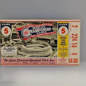 1967 Cardinals World Series Ticket