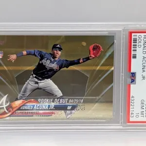 2018 Topps Update Gold Ronald Acuna Jr RC PSA 10