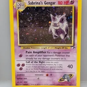 2000 Pokmeon Sabrina's Gengar Holo #14 Edges