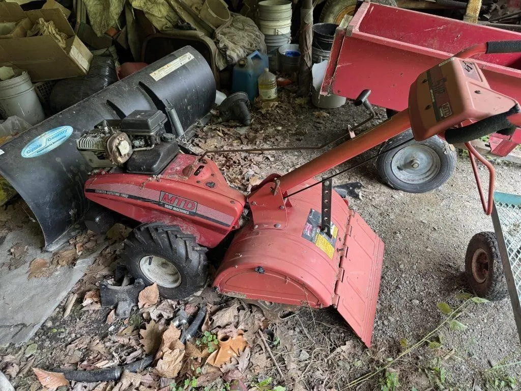 Rear Tine Rototiller, Wagon, & Spreader