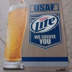 USAF Miller Lite metal sign 18x24