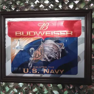 Budweiser US Navy Mirror/Picture.  Approx