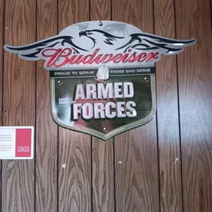 Metal Armed Forces Tin Sign Approx 22.5x36. Buyer