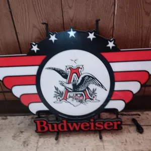 Budweiser Neon Sign. Untested.  Heavy Plastic.