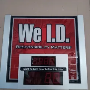 Age and date beer sign
 Measurements approx.