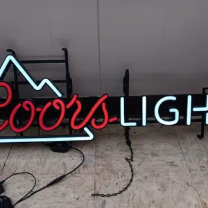Coors Lite neon beer sign 
Measurements approx