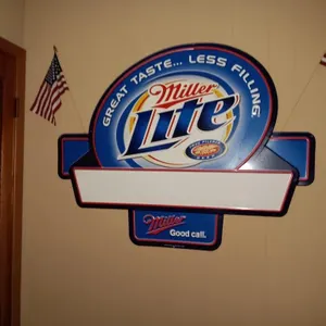 Miller Lite Tin Sign. Approx 36x45.