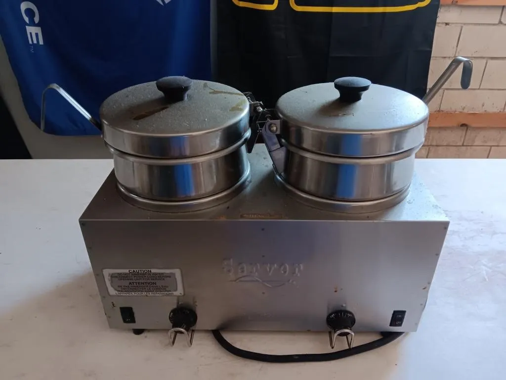 Heated serving pots (removable