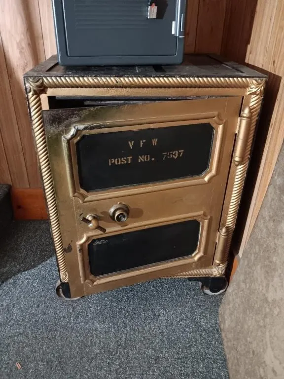 Large safe on wheels, unknown combination