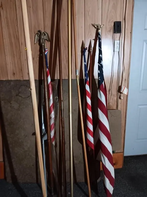 Flag poles, stands, & flags