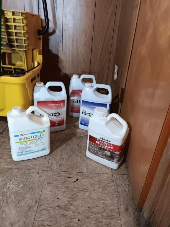 Cleaner Degreaser, Floor Stripper & Floor Finish.
