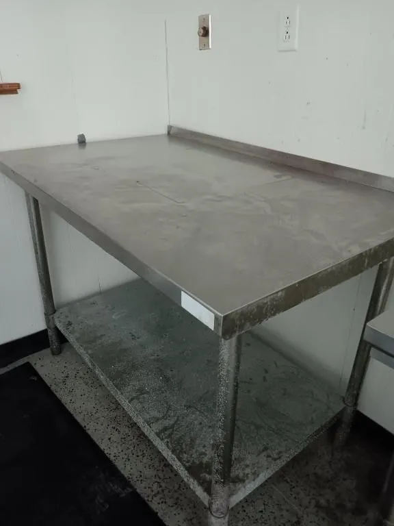 Metal make table approximately 48x30x34