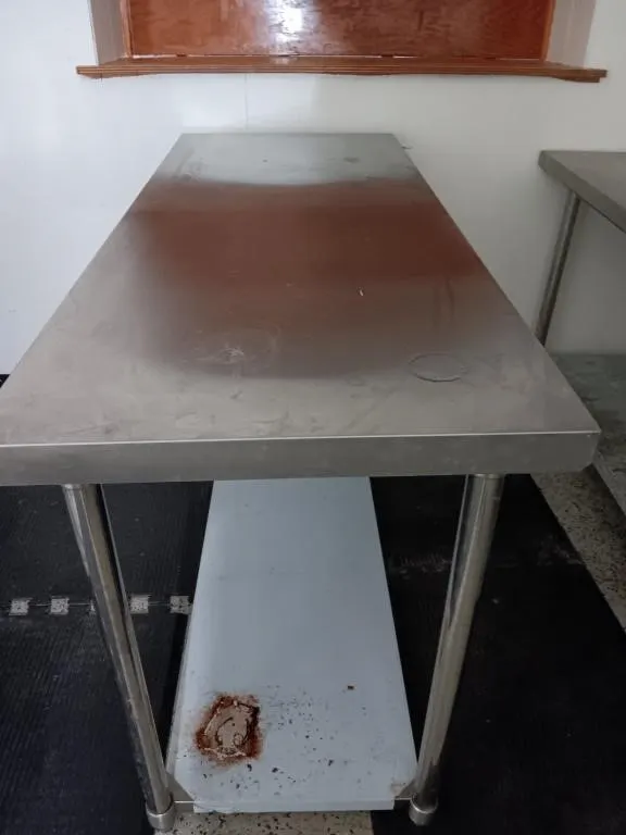 Metal make table approximately 60x24x36