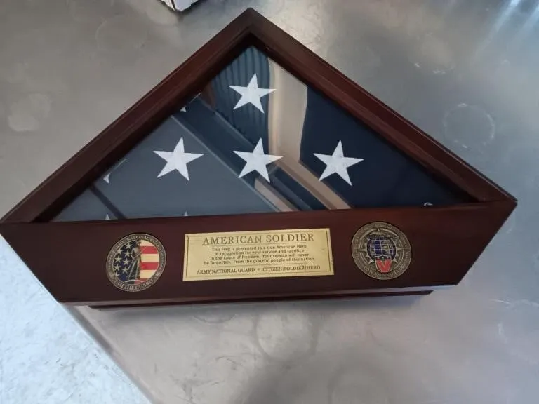 Army National Guard American Soldier Triangular