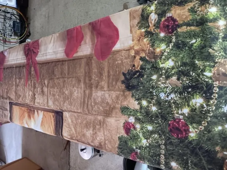Christmas time backdrop. Approximately 115in. X