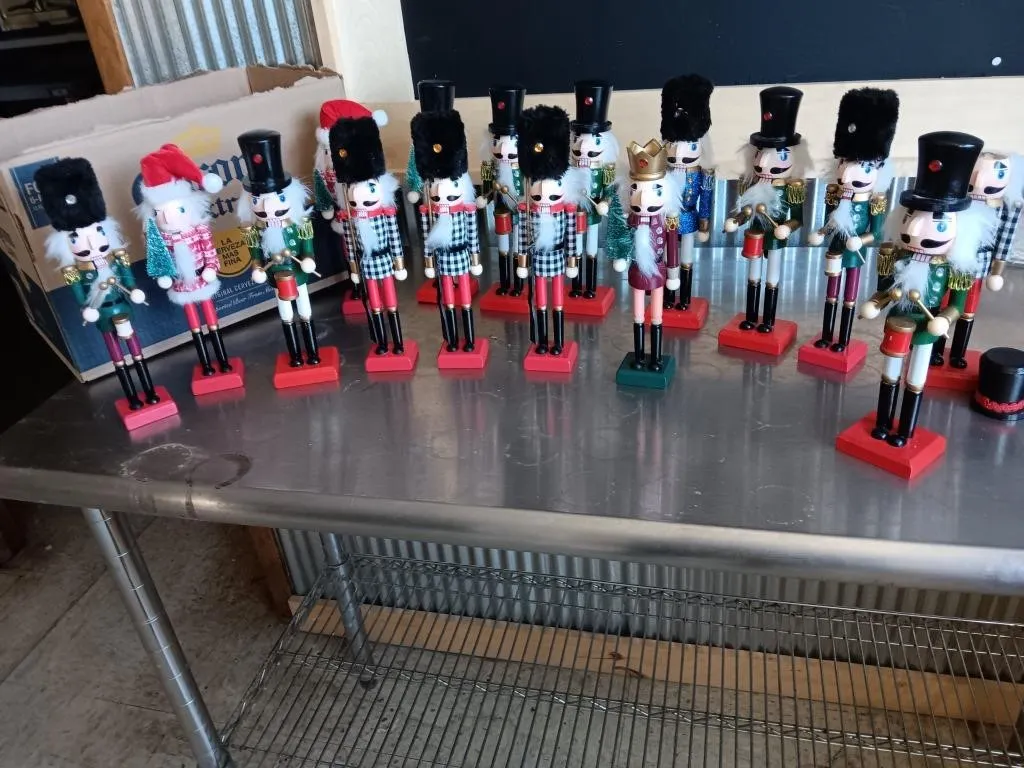 Wooden Nutcrackers. Approx 10.5 Inches Tall.