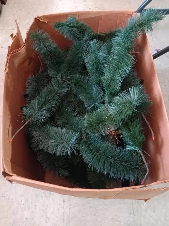 Artificial Christmas tree and Charlie Brown
