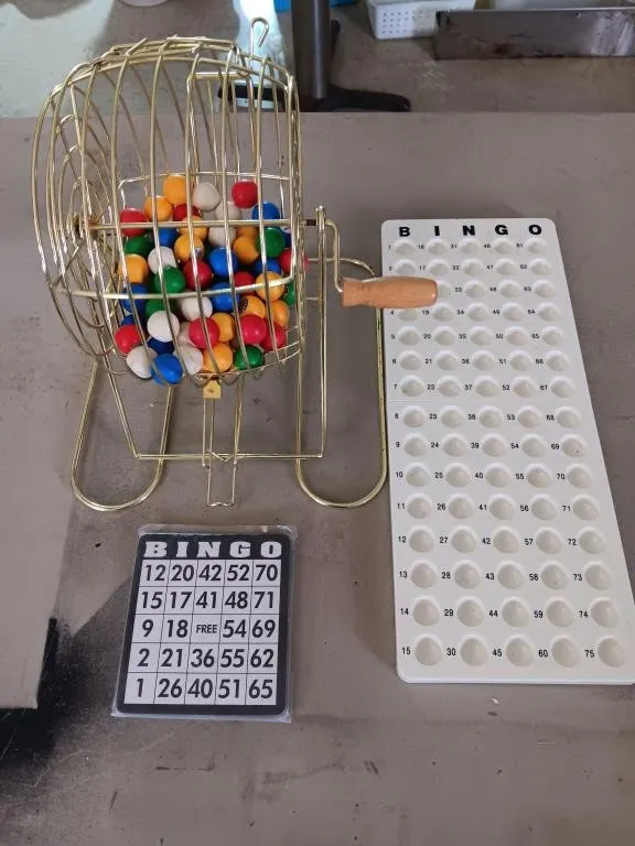 Bingo cage, caller numbers tray and bingo cards. in Newton, IL, US by ...