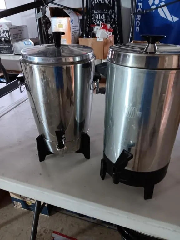 Two coffee percolators