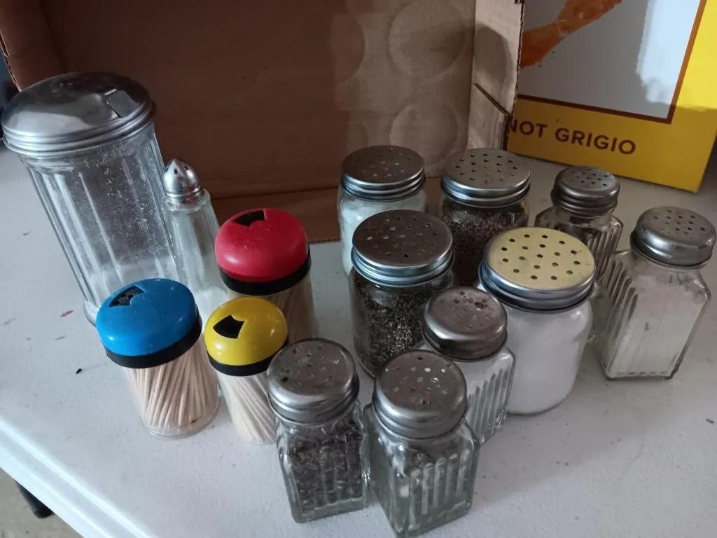 Salt & pepper shakers, toothpick holders, and