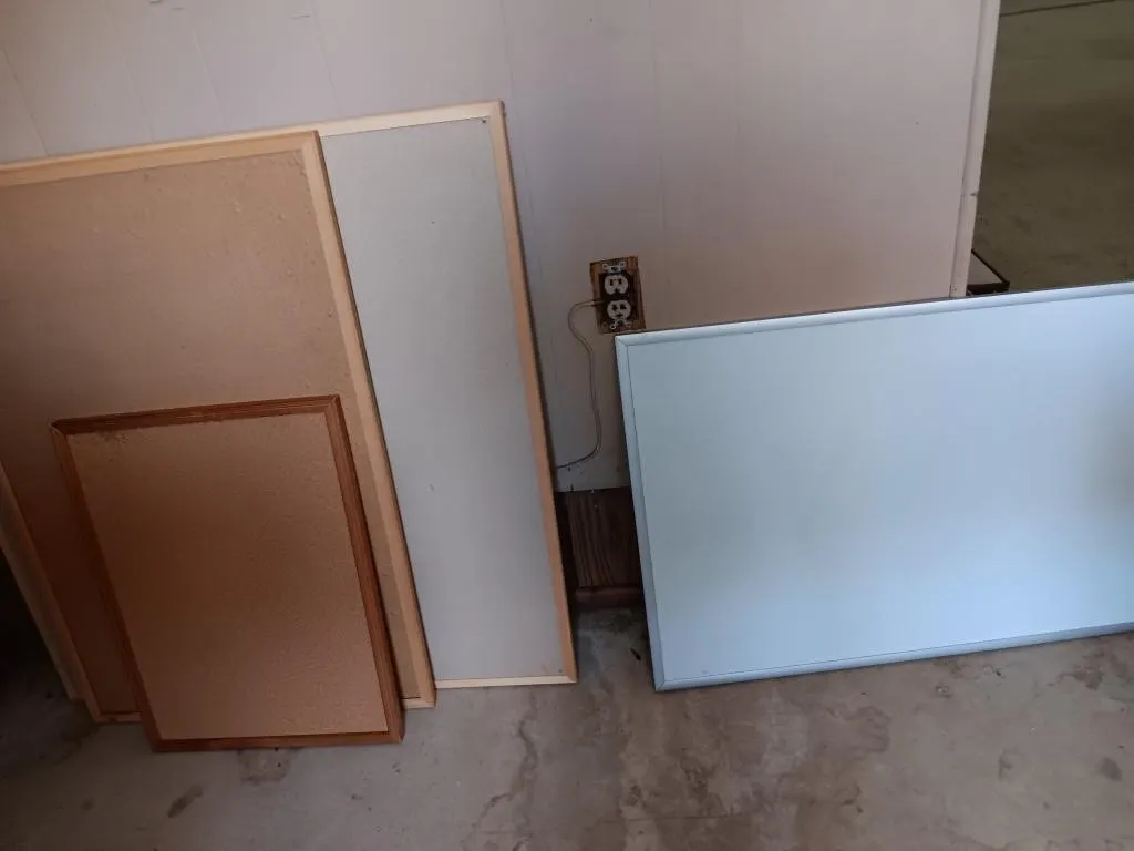 Three bulletin boards, 35.5x35.5, 35.5x24,