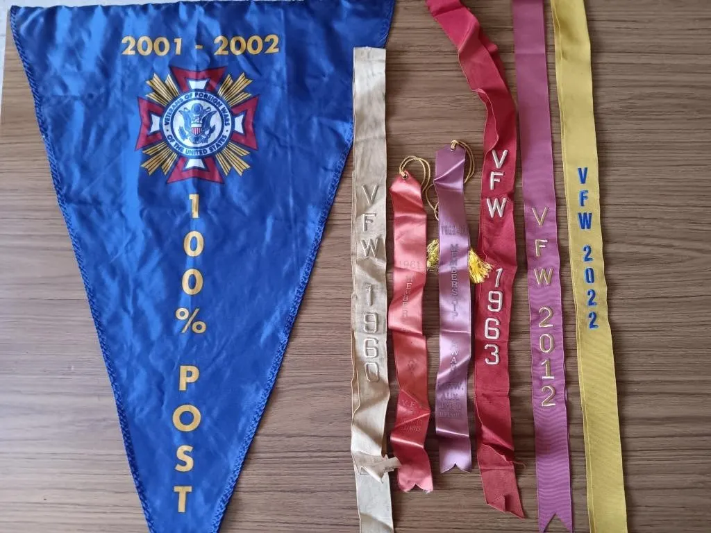 Vintage VFW Ceremonial Sashes, Membership Awards