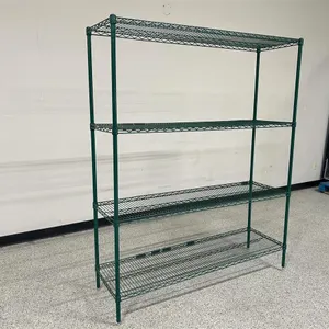 Green 4-Tier Wire Shelving Unit
 UNRESERVED