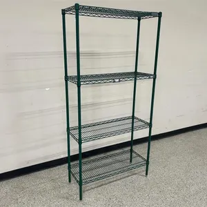 Green 4-Tier Wire Shelving Unit
 UNRESERVED