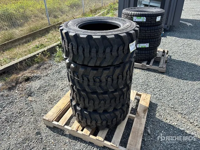 Quantity of (4) 12-16.5 Tires (Unused) - Fits Skid Steer Loader