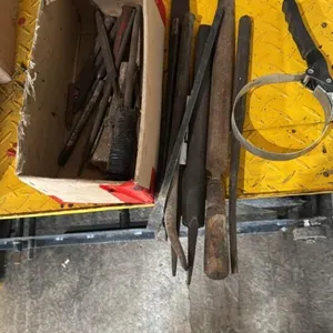LOT OF FILES, CHISELS AND FILTER WRENCH