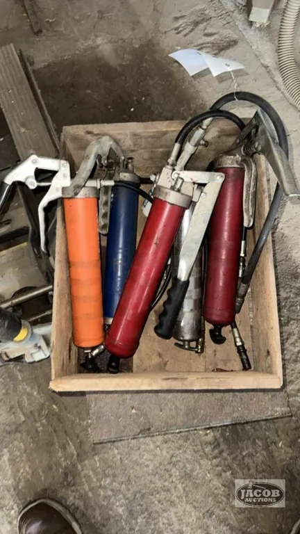 LOT OF 5 GREASE GUNS