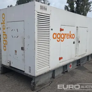 Aggreko 500kVA Static Generator, Scania V8 Diesel Engine 
