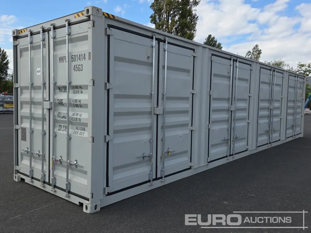 2026 40HQ Container, One Side Multi-Door, 4 Doors