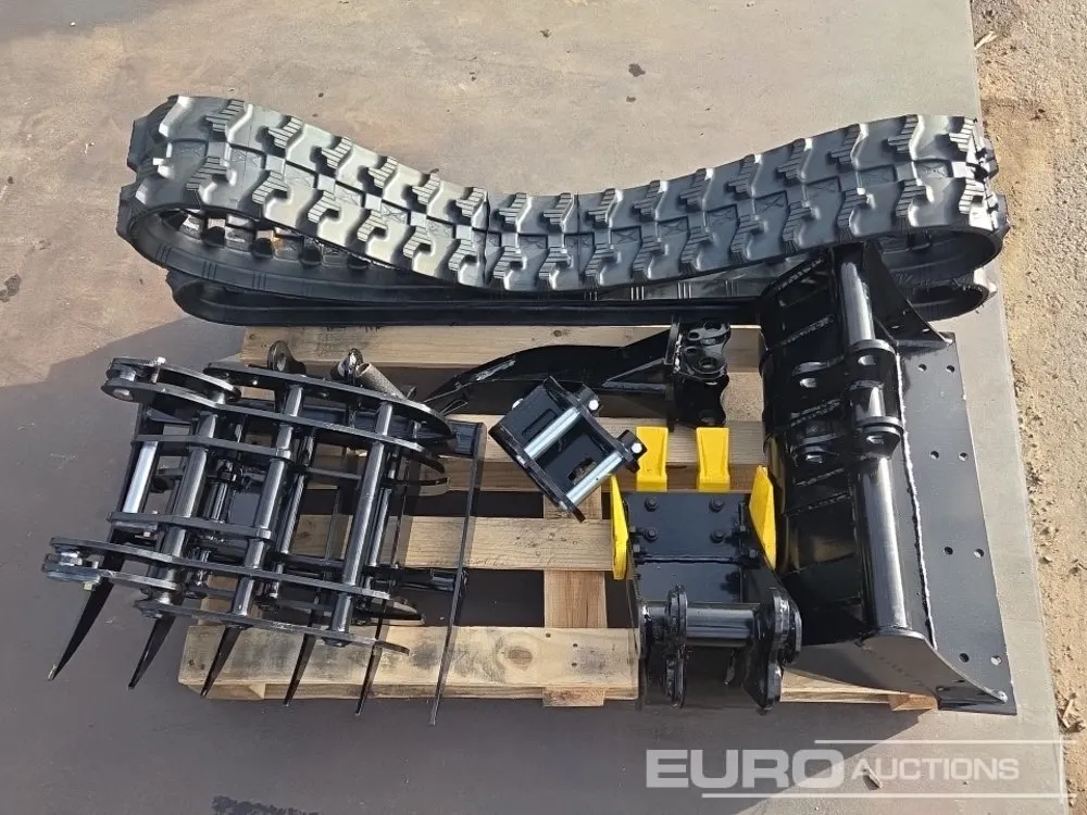Unused 2026 ZJG 22" Ditching Bucket, 7" Digging Bucket, Wood Grapple, Rake, Ripper, QH, Rubber Tracks to suit Micro Excavator