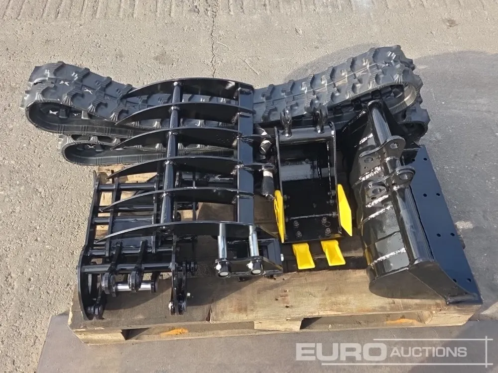 Unused 2026 ZJG 22" Ditching Bucket, 7" Digging Bucket, Wood Grapple, Rake, Ripper, QH, Rubber Tracks to suit Micro Excavator