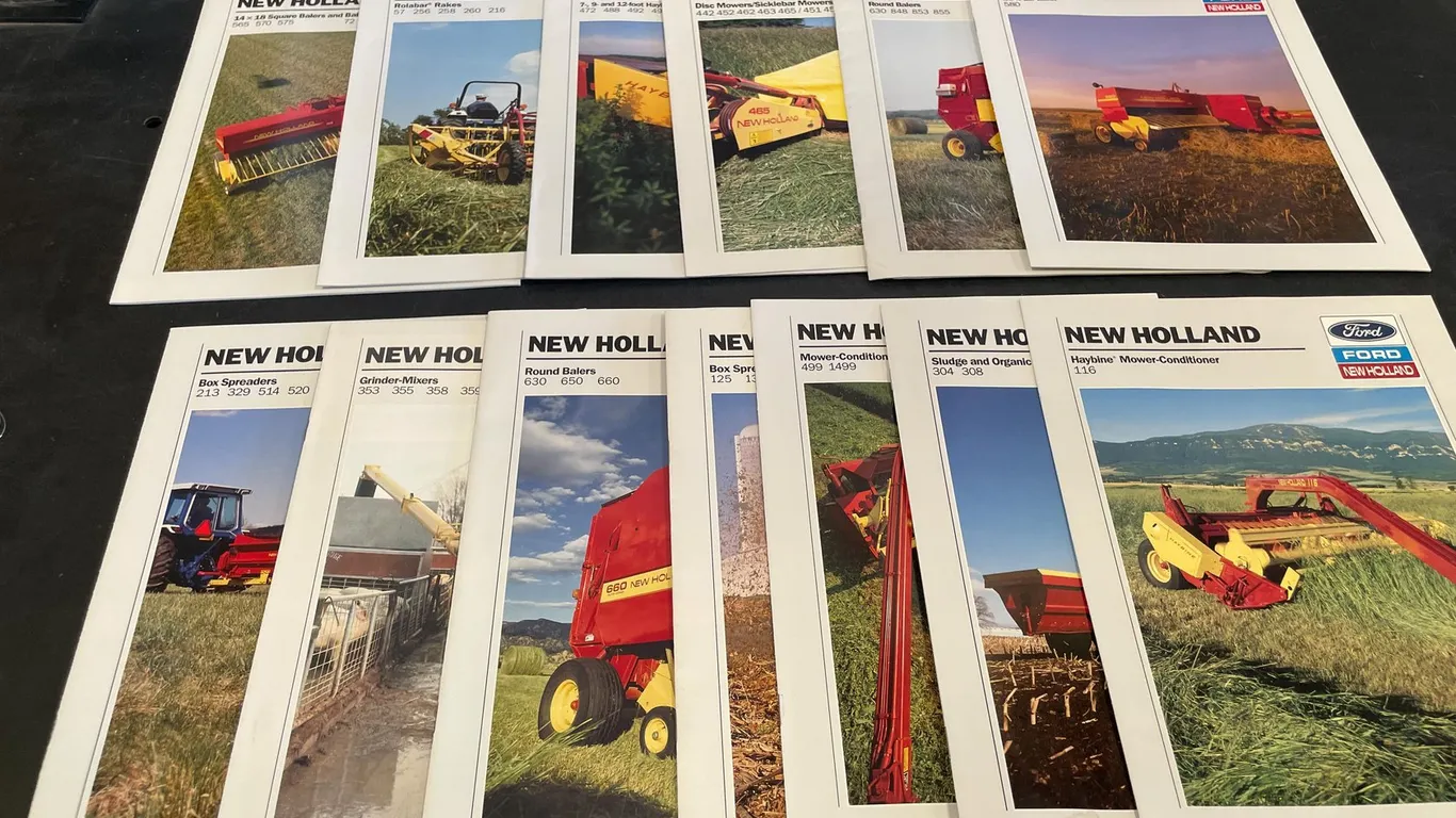 (13) Pieces of Modern Ford/New Holland Implements Literature