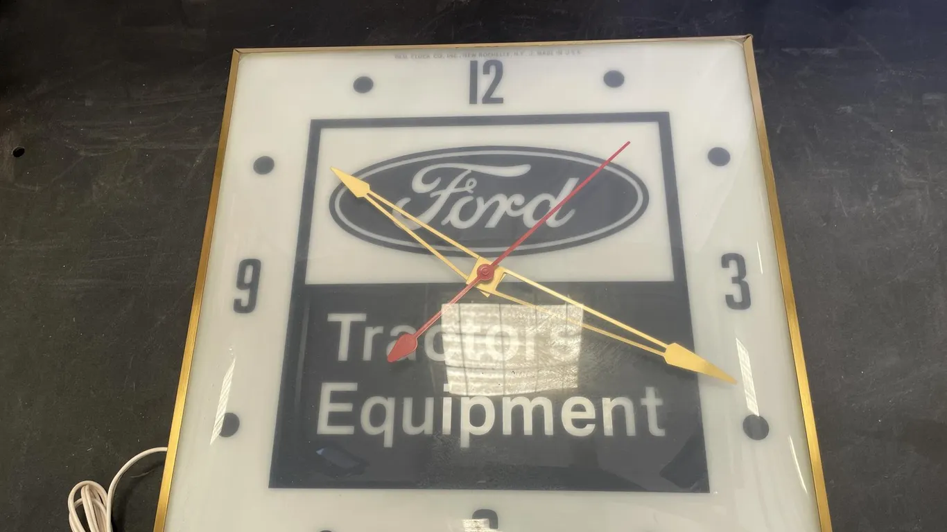 Vintage Ford Tractors Equipment Clock