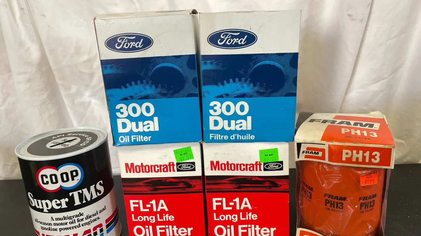 Lot of (6) Oil Filters and Bank