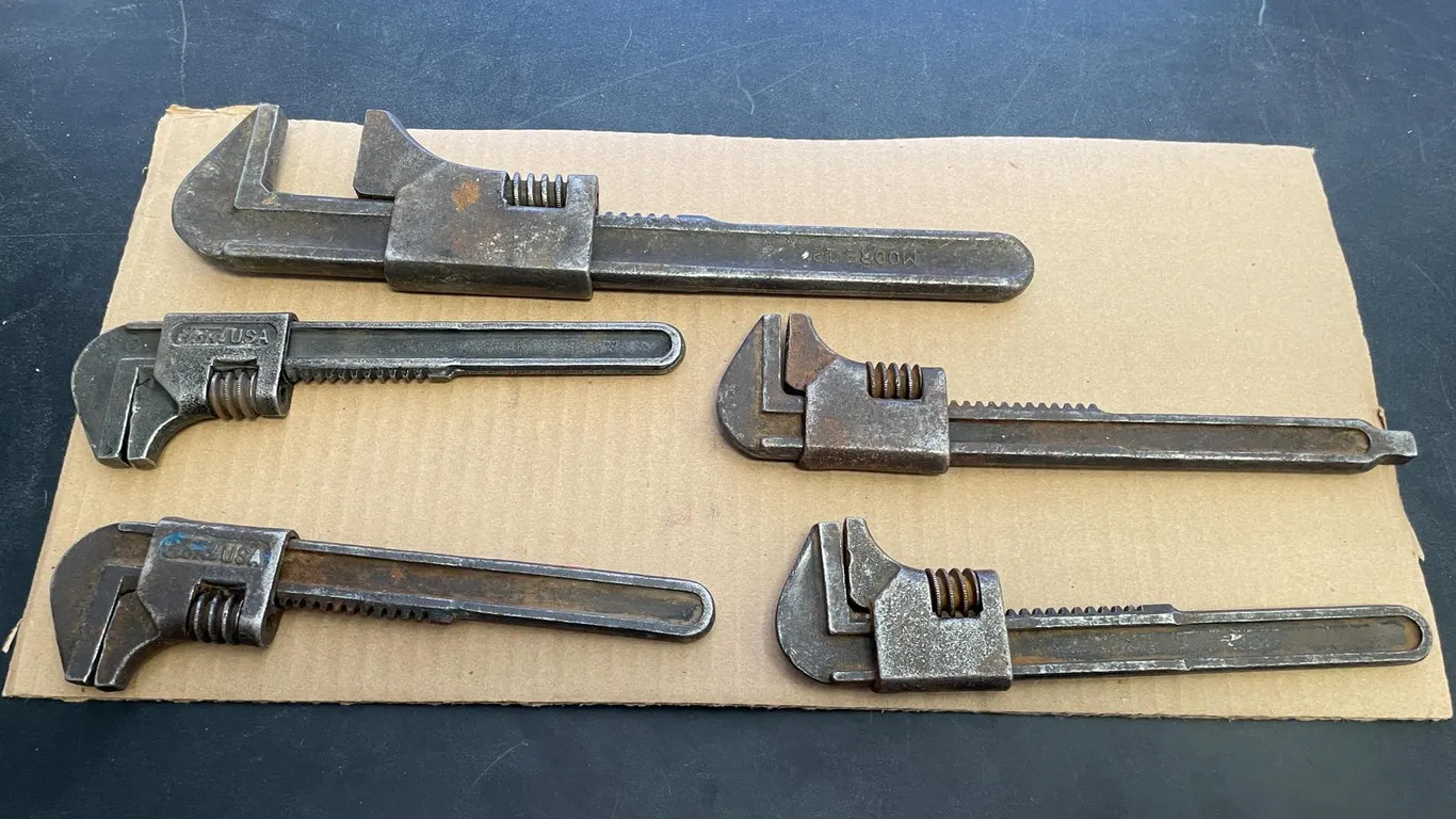 (5) Vintage Ford Adjustable Wrenches
