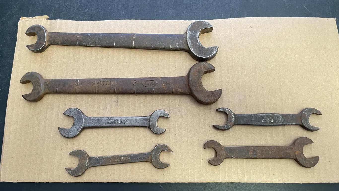(6) Vintage Open End Wrenches