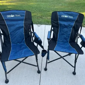 (2) Cedar Trail Heated Folding Chairs