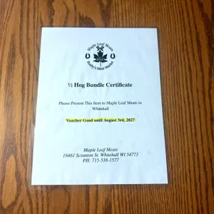 (1/2) Proccessed Hog From Maple Leaf  Meats