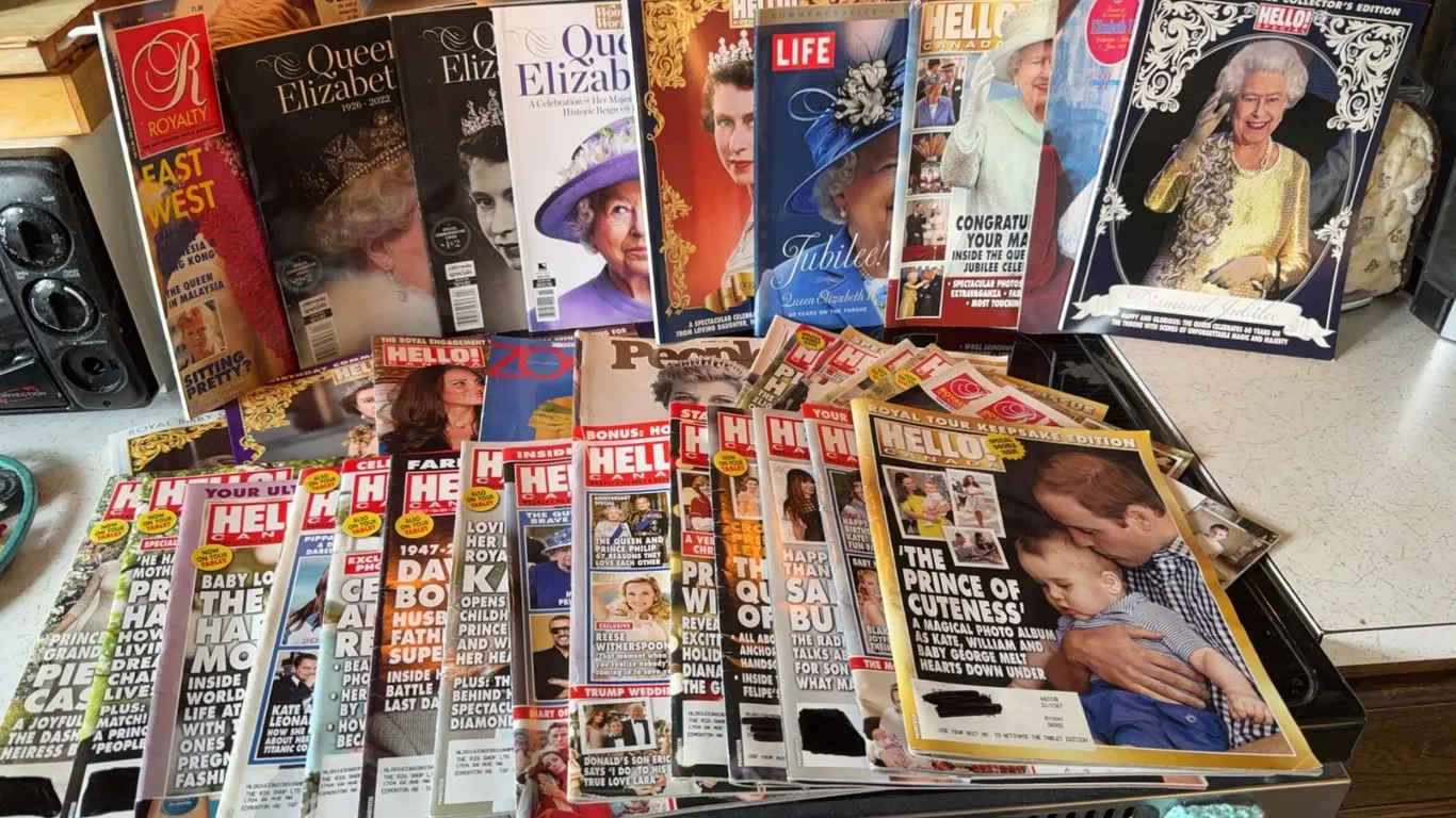 Lot of Royalty Magazines Featuring Queen Elizabeth II and British Royals